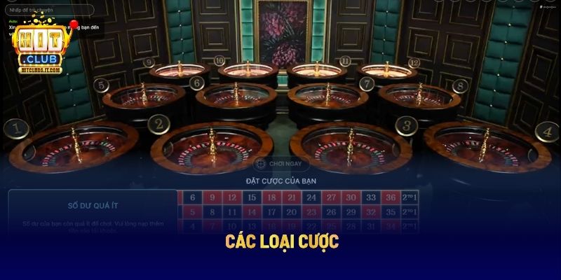 Roulette: Trò Chơi May Rủi Đẳng Cấp Với Tỷ Lệ Thưởng Hấp Dẫn 5 Các loại cược